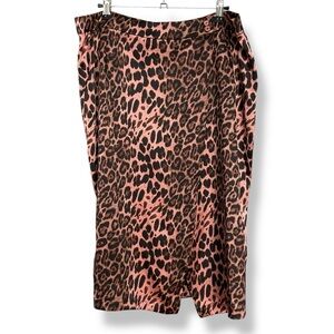 Traffic People Wrap Skirt Leopard Print XL Animal Pattern Playful Funky Flirty
